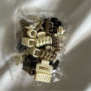 30 Piece Assorted Hair Claw Clips - Neutral Tones